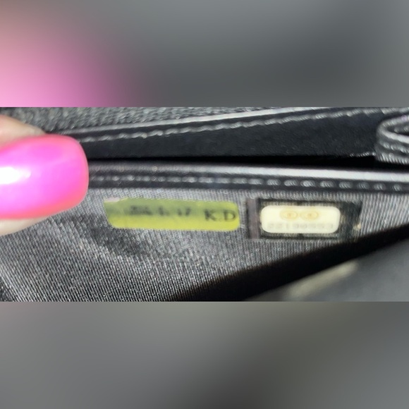 @texaskat13 Chanel Caviar Patent CC Contour Flap Black Wallet Authentic EC - Picture 11 of 11